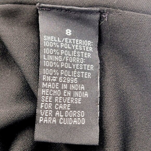 Vintage Searlet Nite  Womens Black Sleeveless Tiered Midi Dress Size 8 - Picture 10 of 11